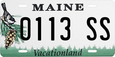 ME license plate 0113SS