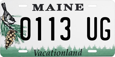 ME license plate 0113UG