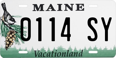 ME license plate 0114SY