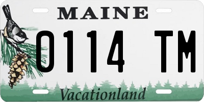 ME license plate 0114TM