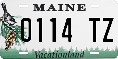 ME license plate 0114TZ