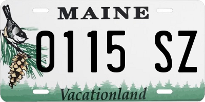 ME license plate 0115SZ