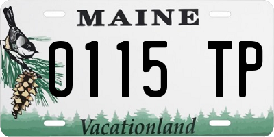 ME license plate 0115TP