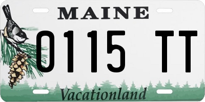 ME license plate 0115TT