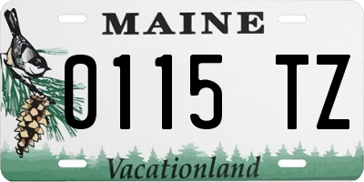 ME license plate 0115TZ