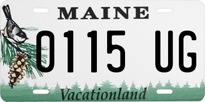 ME license plate 0115UG