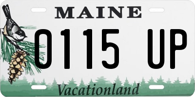 ME license plate 0115UP
