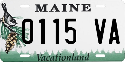 ME license plate 0115VA