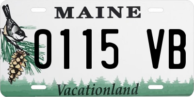 ME license plate 0115VB