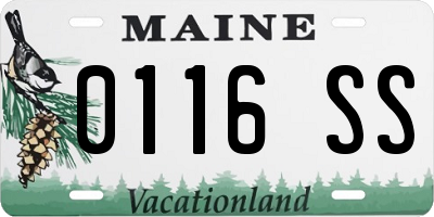 ME license plate 0116SS