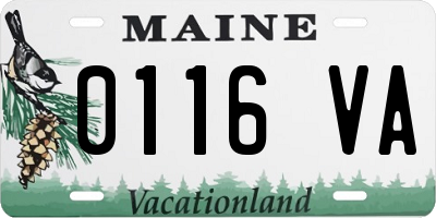 ME license plate 0116VA