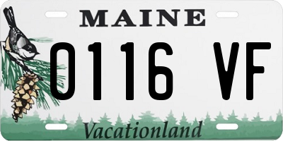 ME license plate 0116VF