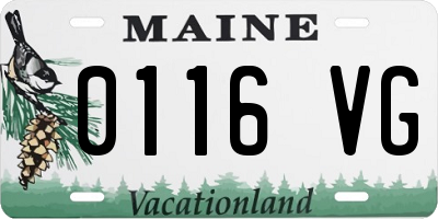 ME license plate 0116VG