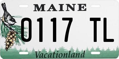 ME license plate 0117TL