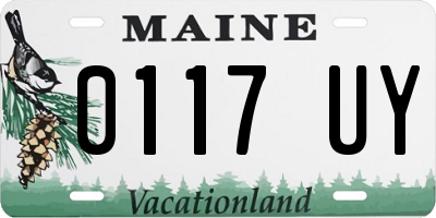 ME license plate 0117UY