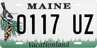 ME license plate 0117UZ