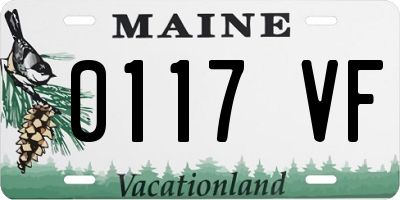 ME license plate 0117VF