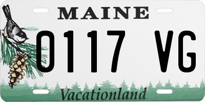 ME license plate 0117VG