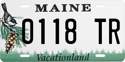 ME license plate 0118TR