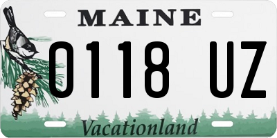 ME license plate 0118UZ