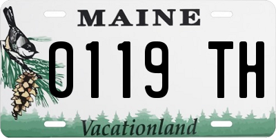 ME license plate 0119TH
