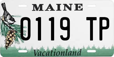 ME license plate 0119TP