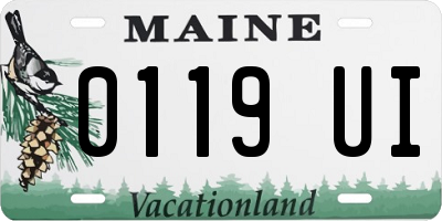 ME license plate 0119UI