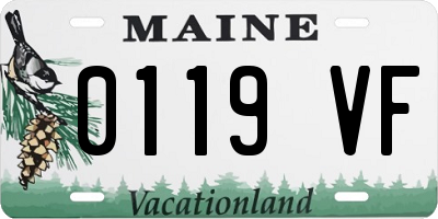 ME license plate 0119VF