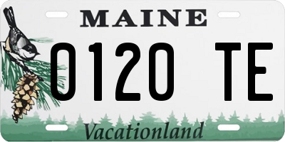 ME license plate 0120TE