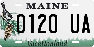 ME license plate 0120UA
