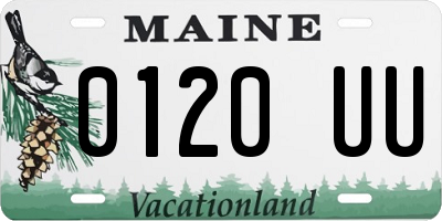 ME license plate 0120UU