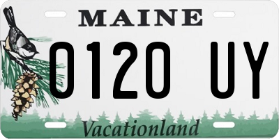 ME license plate 0120UY