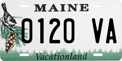 ME license plate 0120VA