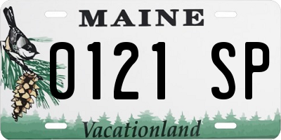 ME license plate 0121SP