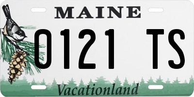 ME license plate 0121TS