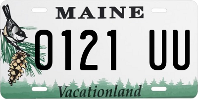 ME license plate 0121UU