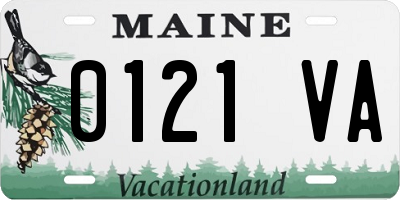 ME license plate 0121VA
