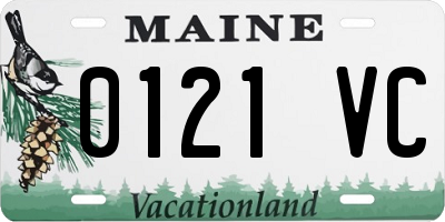 ME license plate 0121VC
