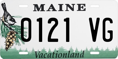 ME license plate 0121VG