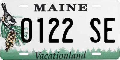 ME license plate 0122SE