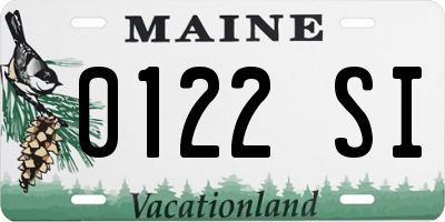 ME license plate 0122SI