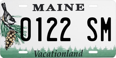 ME license plate 0122SM