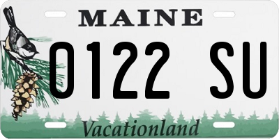 ME license plate 0122SU