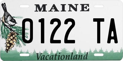 ME license plate 0122TA