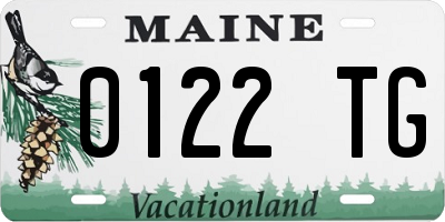 ME license plate 0122TG
