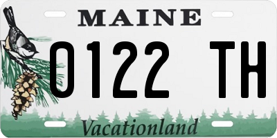 ME license plate 0122TH