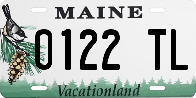 ME license plate 0122TL