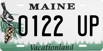 ME license plate 0122UP