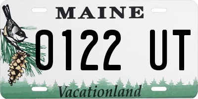 ME license plate 0122UT