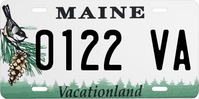 ME license plate 0122VA